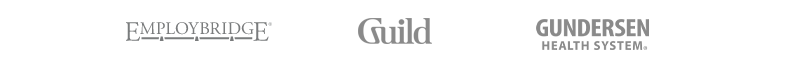 Employbridge, Guild & Geisinger logos.